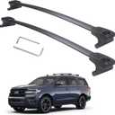 Heavy Duty 300lb Loading Weight Roof Rack Crossbars, Compatible with Ford Expedition/Max 2018-2026 & Lincoln Navigator 2018-2024, Anti-Corrosion,Full Aluminum Black Matte Finishing