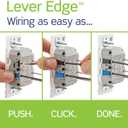 Lever Edge 15 Amp Self-Test, Tamper Resistant GFCI Outlet, EGFT1-W, White