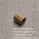 Bakelite Pool Cue Ferrule Billiard Cue Stick Ferrules 2Pcs (brown)