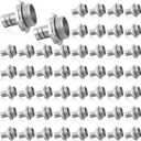 50 Pack 3/8" Flex Screw-in Connector Metal-clad Cable Connectors Zinc Electrical Conduit Connector for Steel and Aluminum Cable