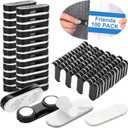 100 Packs Name Tag Magnets Two-Piece Design Mini Name Badge Magnets with 2 Neodymium and Adhesive Backing for ID Badge Holders
