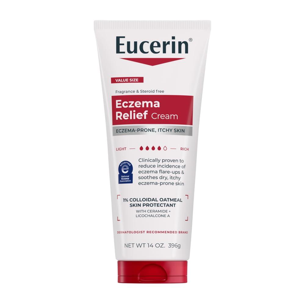 Eucerin Eczema Relief Body Cream, Eczema Cream with Colloidal Oatmeal, Ceramide-3 and Licorice Root Extract, 14 Oz Tube