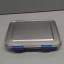 Stainless Steel Bento Box Kids, 3 Compartments Leak Proof Metal Bento Lunch Box, 304 Stainless Steel Bento Lunch Containers for School and Office, Dishwasher Safe, BPA-Free-Blue