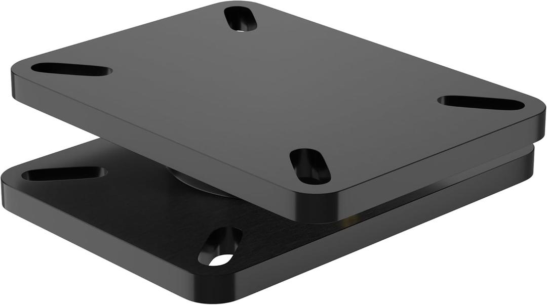 for Workstations and Displays - 5,000 Lb Rating Greaseable Black Heavy Duty Bearing Plate Turntable