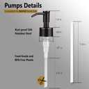 Amoliar Mason Jar Liquid Soap Dispenser Pump, Stainless Steel Replacement Pump for Dish Soap, Lotion, Hand Soap, Cute Farmhouse Decor, Refill Soap Pump, ORB 2 Pack, Extra 1 Set Label, 2 Long Tubes