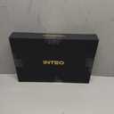 INTEO Red Light Therapy for Face, 3 Modes Portable Led Face Mask Light Therapy with Remote, Near-infrared 850 Red Light Mask with Timing Function, Led Light Therapy At Home 180 LED Beads (Black Golden)