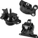 JDMON 3Pcs Engine Motor & Transmission Mount Kit Replacement for Honda Fit L4 1.5L 2007 2008 Auto Trans Compatible with AM500, A4537, A4552, 9437, 9285, 50826SELE01, 50805SLAA81, 50810SLA981