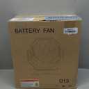 40000mAh Battery Powered Camping Fan, 136Hrs Cooling, Rechargeable Fan High Velocity, Auto 45/90 Oscillation, Remote & Timer Battery Operated for Car Travel RV Garage Patio Hurricane Emergency (D13-Orange)