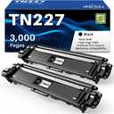 INK4U TN227 Black Toner Cartridges Compatible Replacement for Brother TN227 TN223 TN227BK TN223BK to Use with MFC-L3770CDW HL-L3270CDW HL-L3290CDW MFC-L3710CW HL-L3210CW HL-L3230CDW Printer (2 Pack) (TN227-2B)