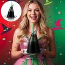 40 oz Witch Hat Cup & Straw Witch Party Hat Drinking Cup Reusable Drinking Tumbler for Movie Themed Princess Theme Birthday Gift