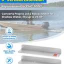 5" Vertical Extension for Outboard Motor, Static Jack Plate Direct Replacement for CMC 50012, 6061-T6 Aluminum Outboard Lift for Prop to Jet Conversion, Fits up to V6 HP, Shallow Water Use