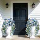 Artificial Hanging Flowers for Outdoors, UV Resistant 2 Bundles Fake Silk Flowers for Outside, Realistic Faux Plants for Hanging Baskets, Planters - Porch, Patio, Yard Decor