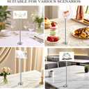 Urban Deco 12PK Table Number Holders Place Card Holders 12 Inch Table Card Holders Steel Card Holders for Photos, Food Signs, Memo Notes, Weddings, Restaurants, Birthdays (Silver)