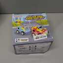 Prextex 2 Pack Cartoon Remote Control Cars for Toddlers - Police Car and Race Car with Steering Wheel Controllers and Lights - Different Frequencies So Both Can Race Together - Toddler Gift 18+ Months