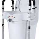 Raised Toilet Seat with Handles, Elevated Toilet Seat Riser for Elderly and Disabled, Support 300 lbs