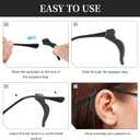 Rindion 24 Pairs Glasses Ear Grip, Silicone Ear Hooks For Glasses With Storage Box for Sports and Work