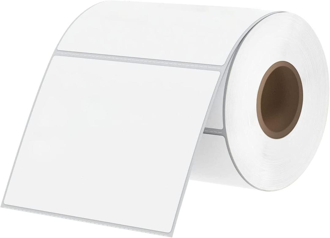 4 x 3 Shipping & Address Thermal Sticker Labels Compatible with Zebra & Rollo Label Printer Self-Adhesive Blank UPC 4inch x 3inch-500PCS BSL 0 (White)