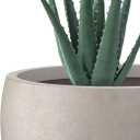 Kante 19.9",15.7",11.8" Dia Round Concrete Planter Set of 3, Outdoor/Indoor Large Bowl Plant Pots with Drainage Hole and Rubber Plug for Garden Patio Balcony Home, Weathered Concrete