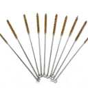 Driak 10 Pcs 6mm Diameter Brass Wire Tube Brush Cleaning Tool 30cm Length