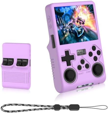 Silicone Case for R40S PRO, Anti-Slip, Shock Proof, Soft Protective Case for R40S Pro Handheld Game Console with Lanyard - Purple