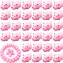 200 Pcs Rubber Pig Bath Toy Bulk Tiny Pig Toys Float and Squeak Pig Toy Pink Piggy Bathtub Toys for Baby Shower Halloween Christmas Birthday Party Supplies, 2.25 x 1.5 x 1.5 Inch