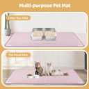 Cat Litter Mat, XXL Extra Large 50" x 35" Silicone Mat Litter Trapping Mat for Scatter Control, Soft on Kitty Paws, Easy to Clean (Pink)