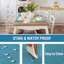 H.VERSAILTEX Linen Placemats Set of 6 Premium Solid Table Mats for Dining Table Spill-Proof Waterproof Heat-Resistant Kitchen Mats Washable, 12x18 inches, Teal