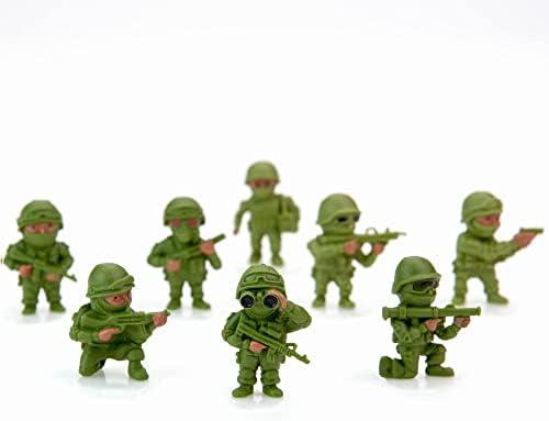 Entervending Army Men Action Figure - Small Soldiers Toys for Kids - 10 Pcs Army Soldier Toy Playset - Military Toys - Toy Army Men - Army Party Decorations