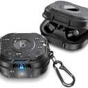 PROfezzion for Beats Powerbeats Pro 2 Case Cover, Heavy Duty Hard Shell Lock Case with Full Coverage and Secure Locking Latch for Power Beats Pro 2 Earbuds - Jet Black (Not for The Powerbeats Pro 1)