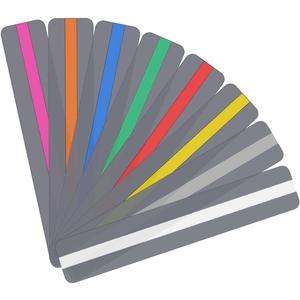 SET OF 3, Party Supplies Bundle - Blue Gold Edge Tablecloth (20 Pack), Guided Reading Strips (8 pack), 3/8 Inch Velvet Ribbon Set (20 Colors), AbbyLike Bikini Flamingo Outfits Decor (Flamingo Not Included)