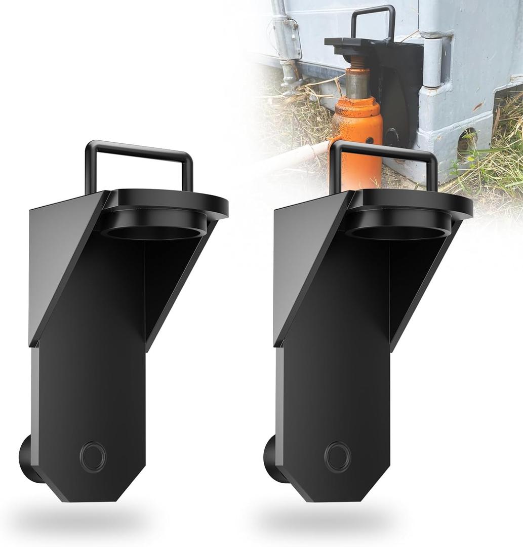 2 Pack Upgraded Shipping Container Jack Lug Lifter Heavy Duty with Handle and Limiter, Container Leveler Booster Black