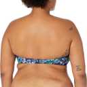 Amazon Essentials Womens Bandeau Swim Top (X-Small, Deep Blue Paisley)