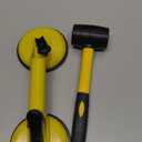 Floor Gap Fixer Tool for Laminate Floor Gap Repair Plank Grabber Includes Heavy Duty Aluminum Suction Cup and Fiberglass Handle Rubber Mallet (Can't Use on Scraped Surface Floor) (Yellow)