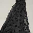 Dirholl Women's A-Line Fairy Patterned Elastic Waist Ruffle Tulle Layered Midi Skirt