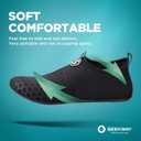 SEEKWAY Water Shoes Quick-Dry Aqua Socks Barefoot Slip-on for Beach Pool Swim River Yoga Lake Surf Women Men Black SK001 (5-6 Women/3.5-4 Men, 1a-splice Black)