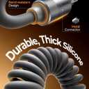 LISEN Coiled USB C Cable, Durable Short USB A to USB C Cable 2 Pack for Android Auto & CarPlay Cable, Short Type C Retractable Car Charger Cord for iPhone 17/16/15 Samsung Galaxy S25/S24 A15, Gray 4FT