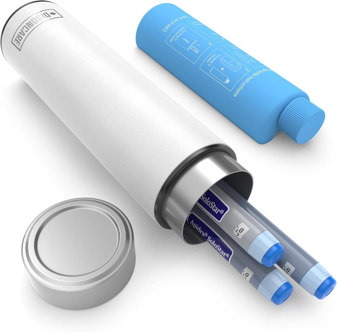 DISONCARE Odyssey 60H 3 Insulin Pens Cooler Case for Travel - TSA Approved Diabetic Insulina EpiPen Carry Case With Ice Pack and Medical Tag (Polar White) DISONCARE Odyssey 60H 3 Insulin Pens Cooler Case for Travel - TSA Approved Diabetic Insulina EpiPen Carry Case With Ice Pack and Medical Tag (Polar White)