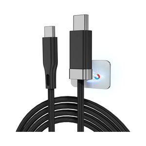 Magtame USB C to USB C Cable 5FT, StayCable with Built-in Magnetic Organizer for Nightstand, Desk and Car, 60W Fast Charging Cord with 2 Adhesive Metal Plates, Braid Type-C Cable for iPhone 17 16, Pack of 2