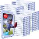 130pt One Touch Card Holder: 40ct Magnetic Card Cases, U-V Protection 130pt Magnetic Card Holder for Sports Game Cards, Football, Baseball, Trading