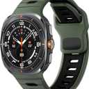 Rugged Sport Band for Samsung Galaxy Watch Ultra Bands 47mm Men/Women,Two Tone Silicone Waterproof Strap Compatible with Samsung Watch Ultra Band,Galaxy Watch 7 Ultra Bands Replacement Correa Reloj