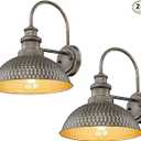 Farmhouse Barn Lights,11.4" AntiRust Outdoor Wall Sconce, Weather Resistant Outdoor Wall Mount Light, Exterior Lighting Fixture,Vintage Outside Lighting for Porch,Garage,Patio(Vintage Bronze, 2 Pack)