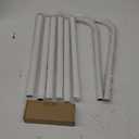 White Wrap Around Curtain Rods 66 to 120 Inch:Blackout Heavy duty Adjustable Window Curtain Rod for Bedroom,Industrial Darkening Curved French Metal Single Drapery Rods Easy Install,Pure White