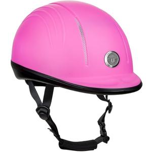 TuffRider Starter Basic Horse Riding Helmet | Comfortable Protective Equestrian Head Gear - SEI Certified (Large, Hot Pink)