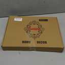 Gold Serving Tray for Coffee Table, Rectangular Plastic Decorative Tray with Handles for Entertaining, Outdoor Patio, Living Room, Ottoman, Bathroom Counter, 11.8*15.7*1.6