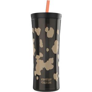 Contigo x Ally Love Shake & Go Tumbler, Autoclose Lid, Leak Proof, 20oz, Licorice