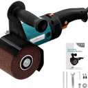 Surface Conditioning Tool 1400W, Burnishing Polishing Machine with 8 Variable Speed, Electric Handheld Stainless Steel Polisher Set, Metal Burnishing Machine Kit with Burnishing Wheel, Blue