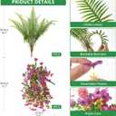 INQCMY Artificial Fake Hanging Flowers with Fake Fern for Outdoors UV Resistant Artificial Plants Spring Decor Look Real Faux Flowers for Outside Home Planter Porch Patio Decor