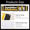 2 x Graduation Banner Congratulations Class of 2026 Graduation Decorations Large Sign Banner Backdrop Supplies Graduate Decor for School Ceremony Supplies Indoor Outdoor Purple