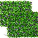 DOEWORKS Expandable Fence Privacy Screen for Balcony Patio Outdoor, 2PCS Faux Ivy Fencing Panel for Backdrop Garden Backyard Home Decorations (16*45 Inch * 2 PC)