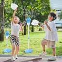 AIERSA Bubble Stand Machine,Height 47 Inches Stand Up Automatic Bubble Machine for Kids,Outdoor Tall Bubble Maker with Lights,Rechargeable Standing Bubble Machine for Parties 1 Pack Lamp